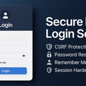 PHP Secure Login Script with User Authentication & CSRF Protection