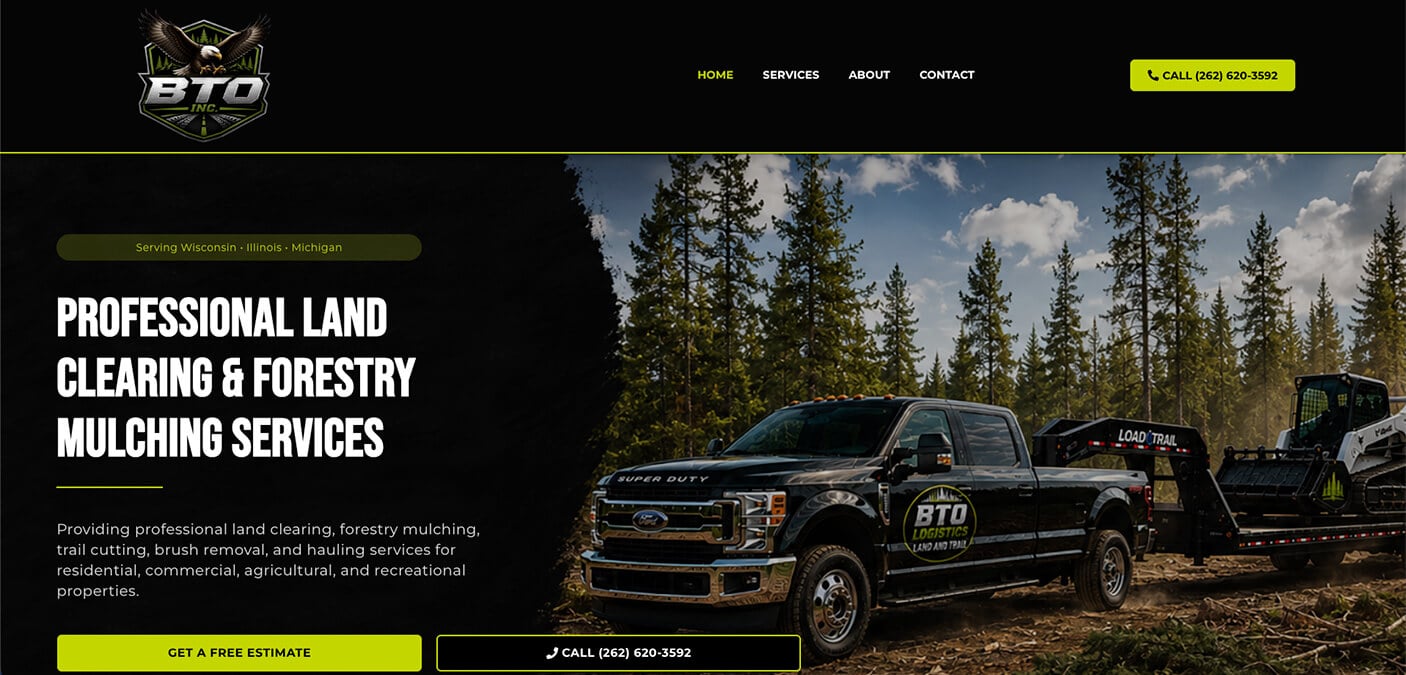 BTO Logistics Land And Trail Developed by Capo Web Design