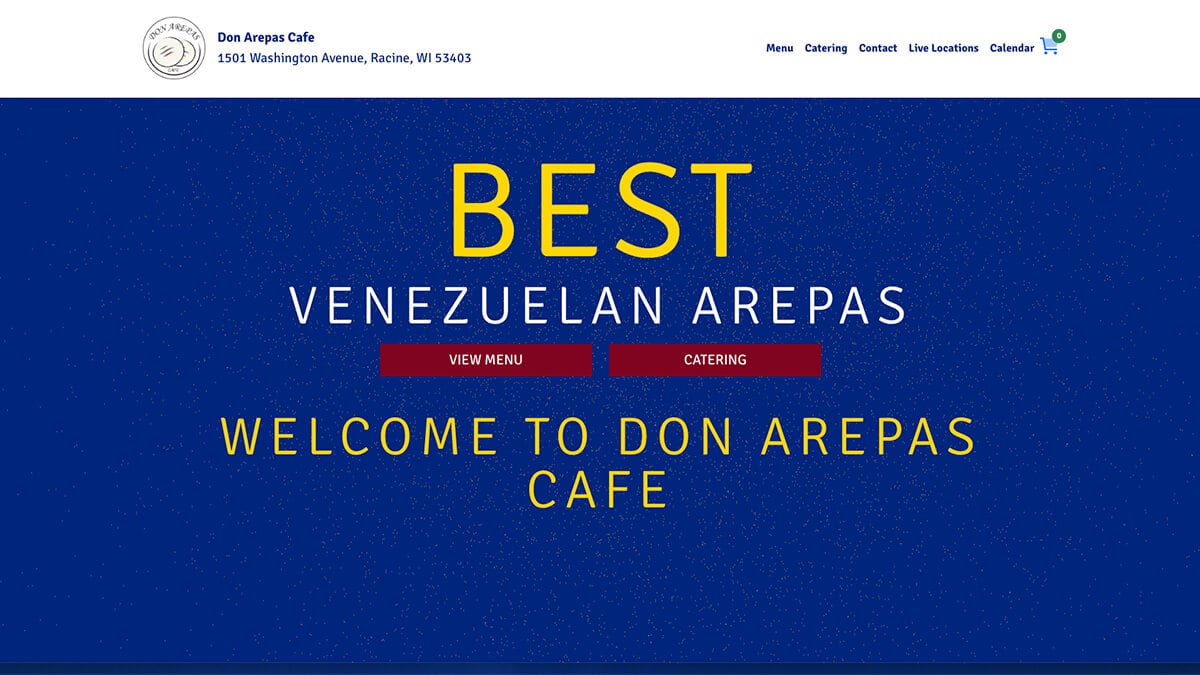 Don Arepas Cafe Website By Capo Web Design