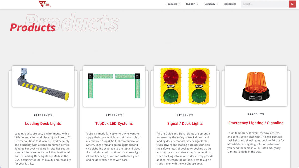 Tri Lite Inc Website By Capo Web Design